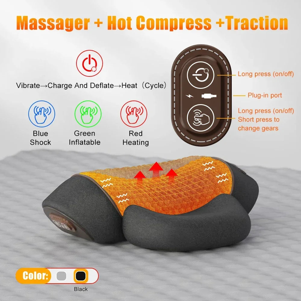 Cervical Neck Traction & Heating Massage Pillow - 16
