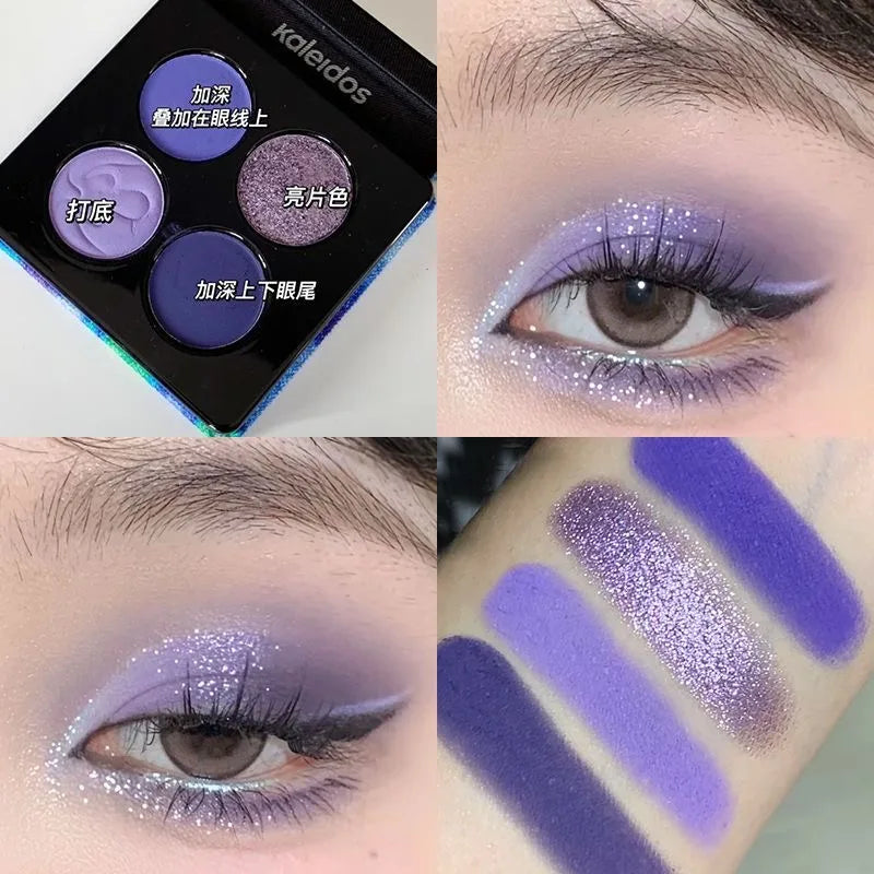 4-Color Shimmer and Glitter Eyeshadow Palette - 43