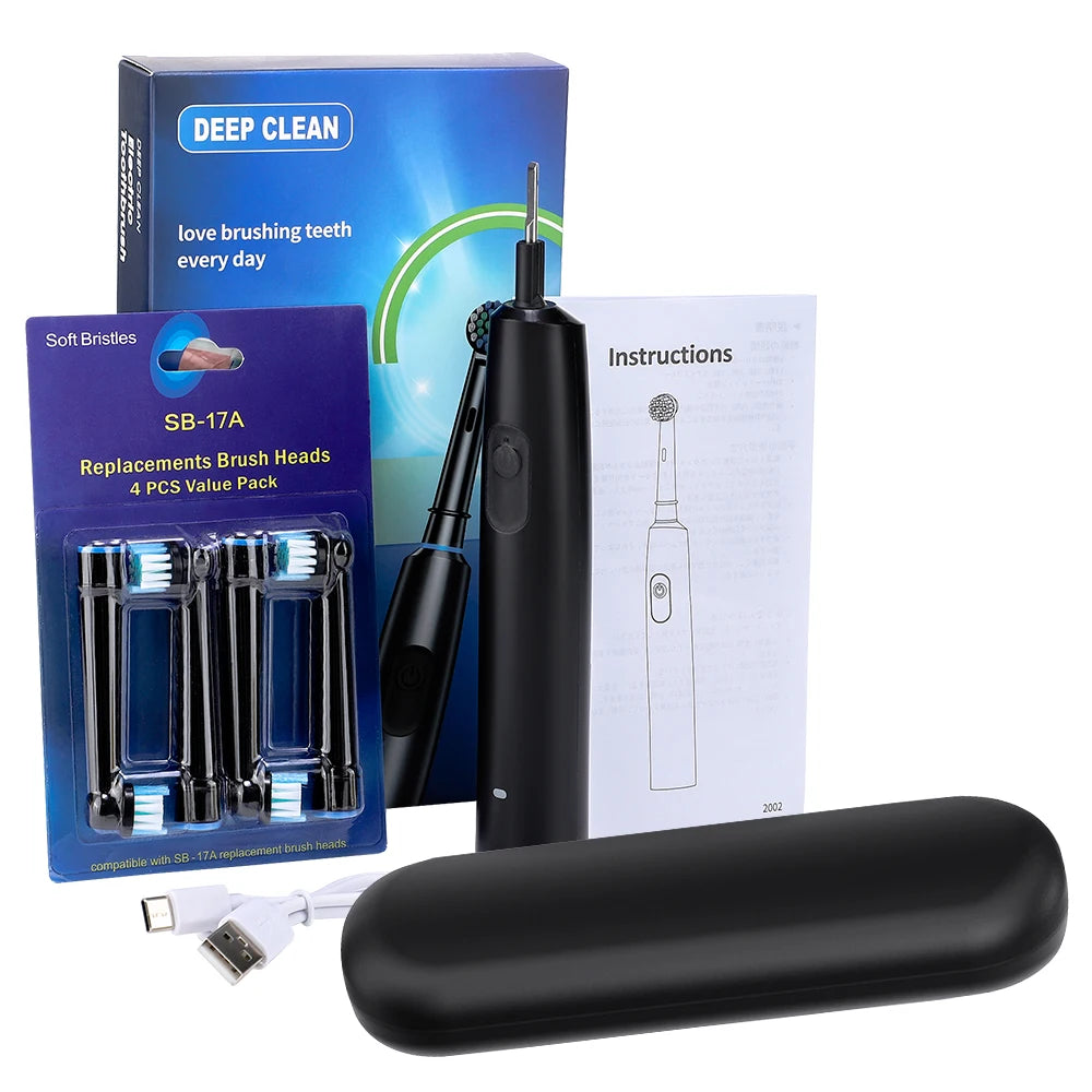 Rechargeable Rotating Electric Toothbrush with 4 Heads - 23