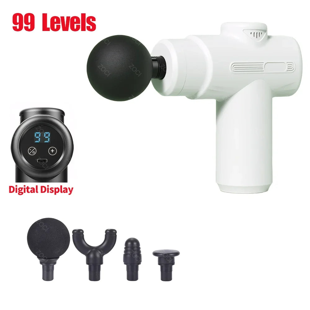 Portable 99-Level Deep Tissue Percussion Muscle Massage Gun - 19
