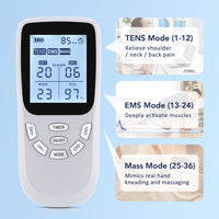 Dual-Channel TENS & EMS Muscle Stimulator for Pain Relief