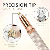 2-in-1 Painless Rechargeable Facial Hair Remover & Eyebrow Trimmer