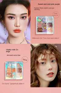9-Color Waterproof Eyeshadow Palette for Professional Looks