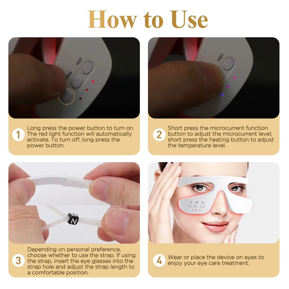 3D Red Light Therapy Eye Massager for Fatigue and Dark Circles - 20