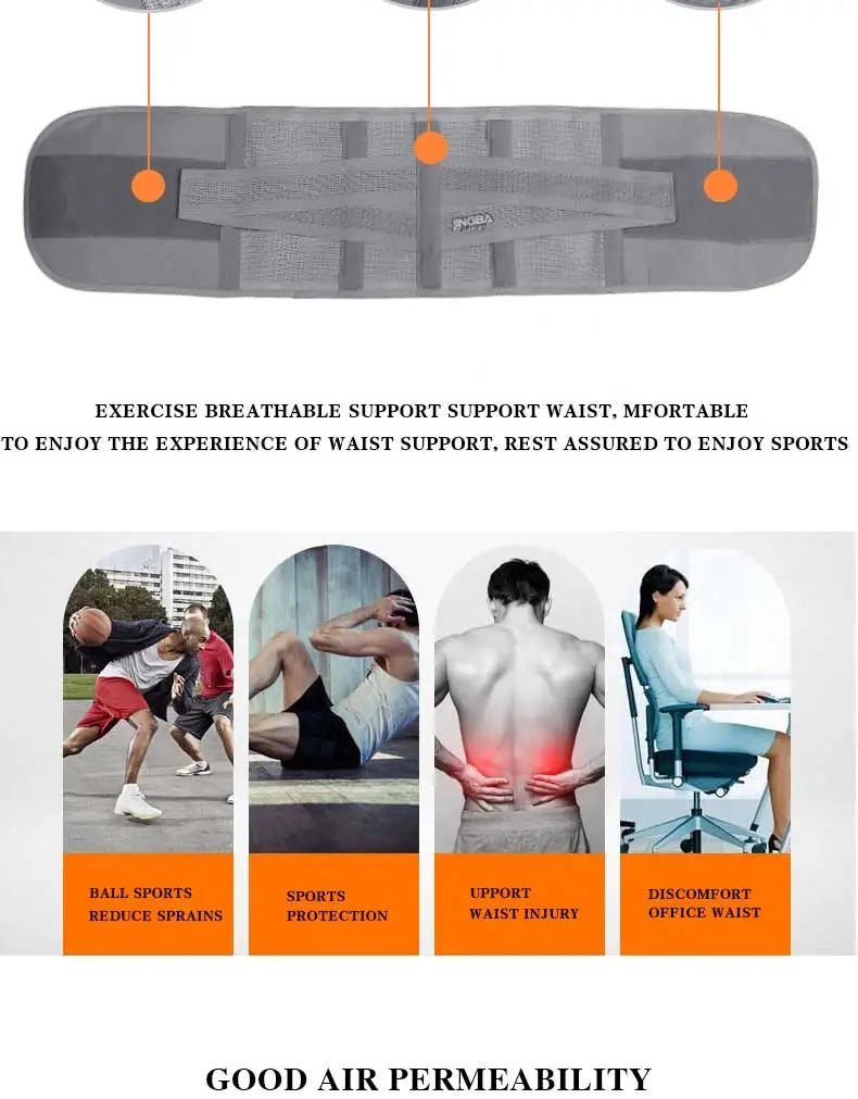 Adjustable Lumbar Support Belt for Back Pain and Fitness - 11