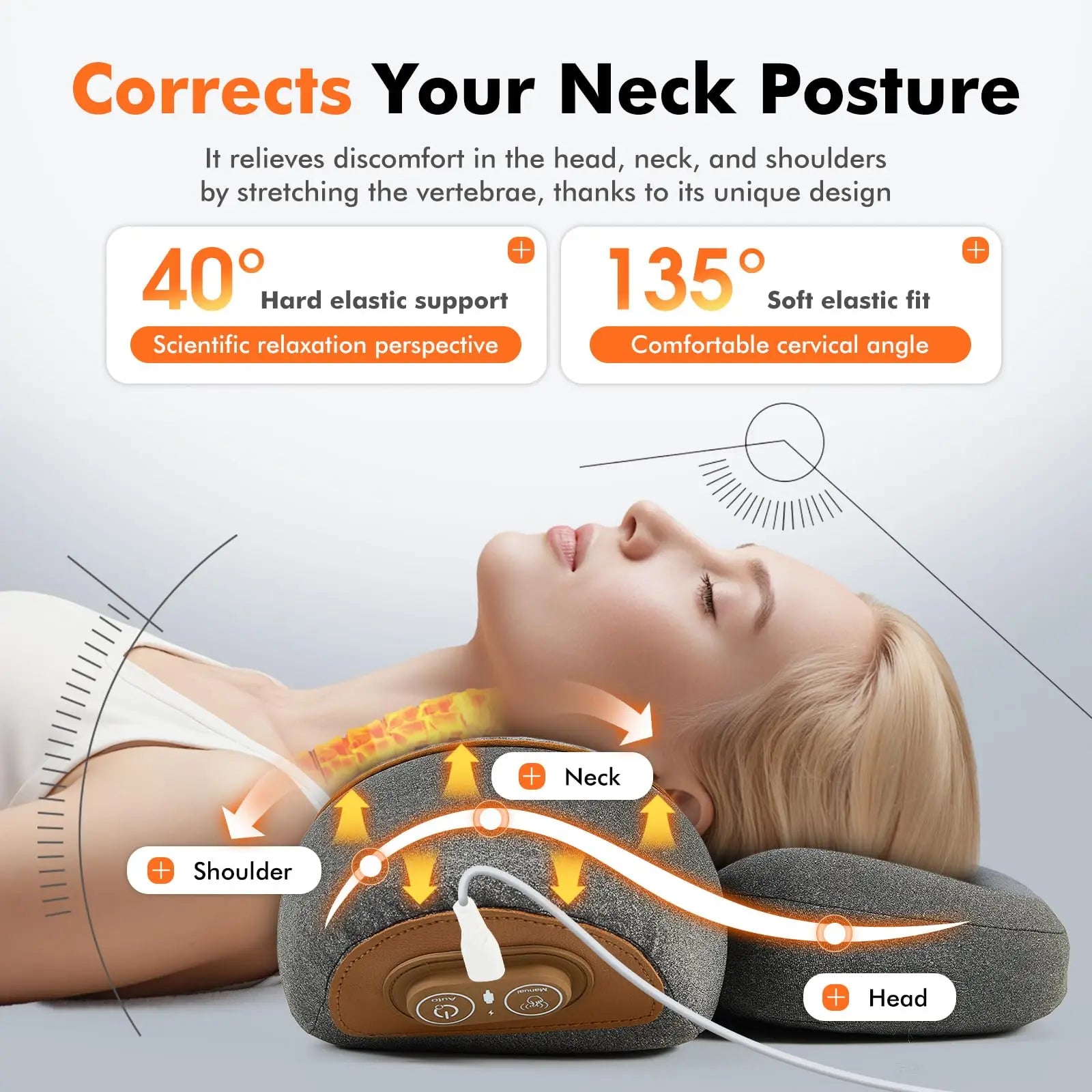 3-in-1 Heated Neck and Shoulder Traction Massager - 3