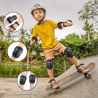 6-Piece Protective Knee, Elbow, and Wrist Pad Set for Kids