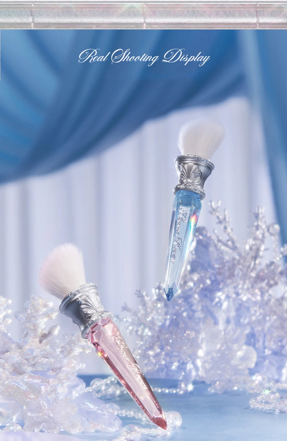 Angled Crystal Makeup Brush for Blush and Contour - 16
