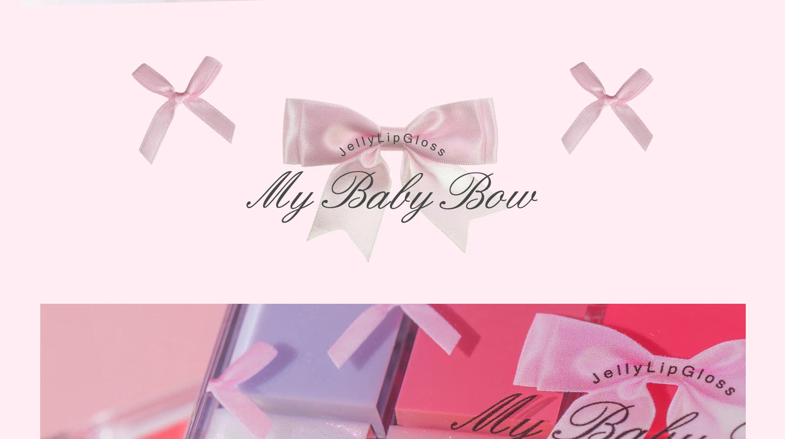 10-Color Jelly Lip Gloss Palette with Bow Design - 60