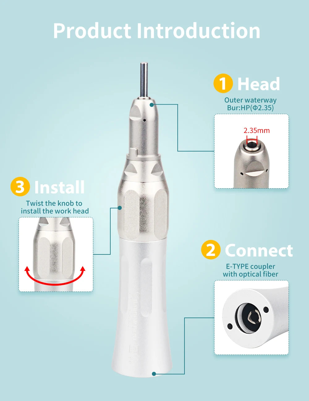 5-Piece Professional Dental Handpiece Kit - 8