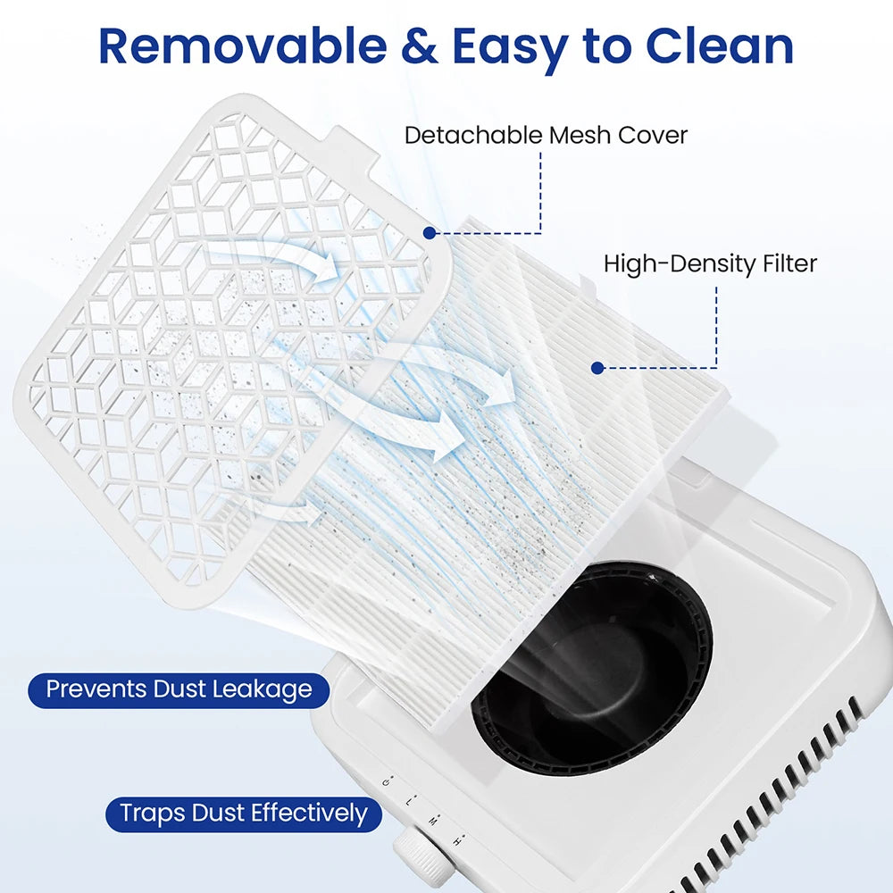 2-in-1 Powerful Nail Dust Collector and Manicure Vacuum - 31