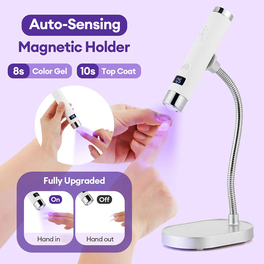 Portable 2-in-1 UV LED Nail Dryer with Magnetic Stand - 10