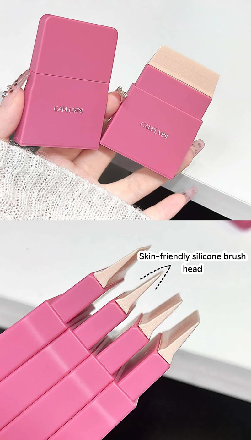Portable Silicone Foundation Brush and Color Palette Set - 15