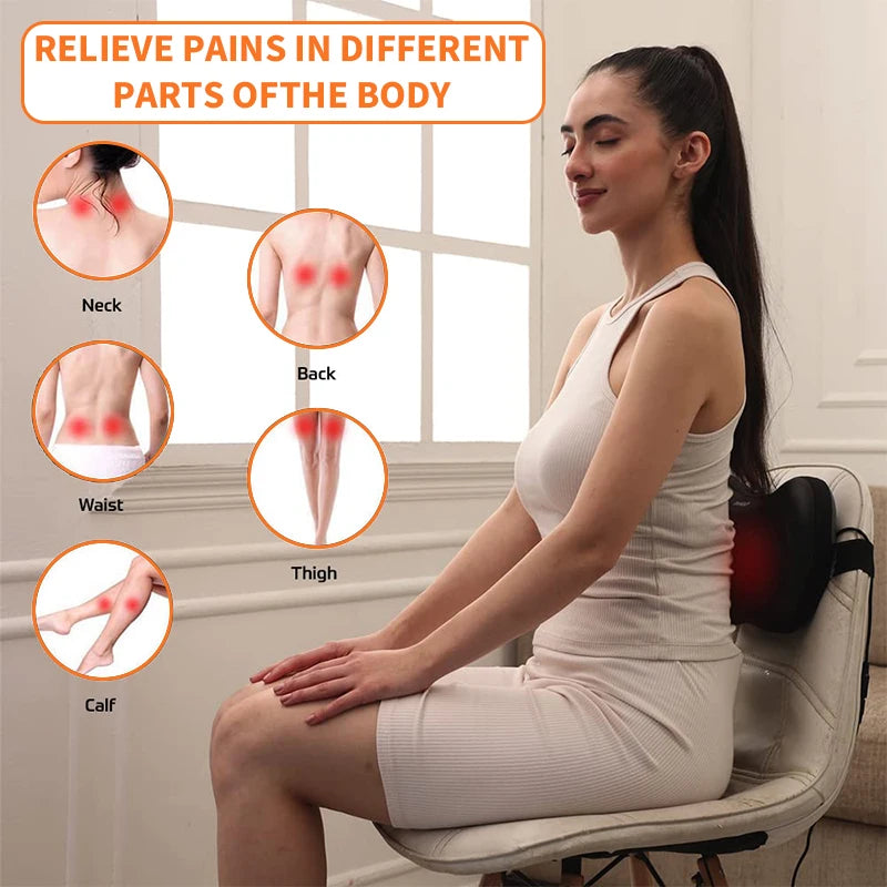 Electric Shiatsu Neck and Back Massage Pillow with Heat - 12