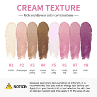 8-Color Cream Highlighter and Contour Palette for Radiant Makeup