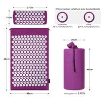 Acupressure Mat and Pillow Set for Back Pain and Stress Relief