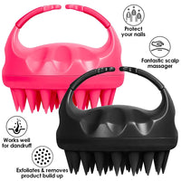 Silicone Scalp Massager and Shampoo Brush for Hair Growth