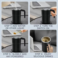 Self-Stirring Coffee Mug with Digital Temperature Display