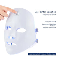 7-Color LED Facial and Neck Photon Light Therapy Mask