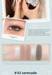 6-Color Matte and Shimmer Eyeshadow Palette