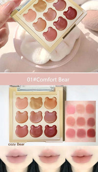 9-Color Velvet Lip Mousse Palette - Matte & Long-Lasting