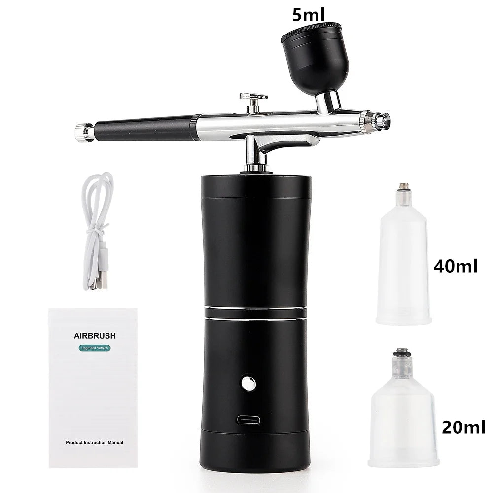 Portable Mini Airbrush Kit for Nail Art and Makeup - 84