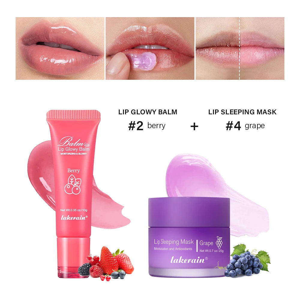 Moisturizing Lip Balm and Sleeping Mask Set for Hydrated Lips - 32
