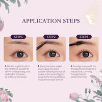 Long-Lasting Matte Eyebrow Powder Palette