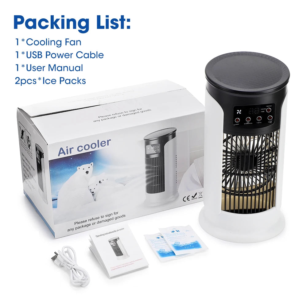 Portable Desktop Air Cooler and Humidifier Fan - 11