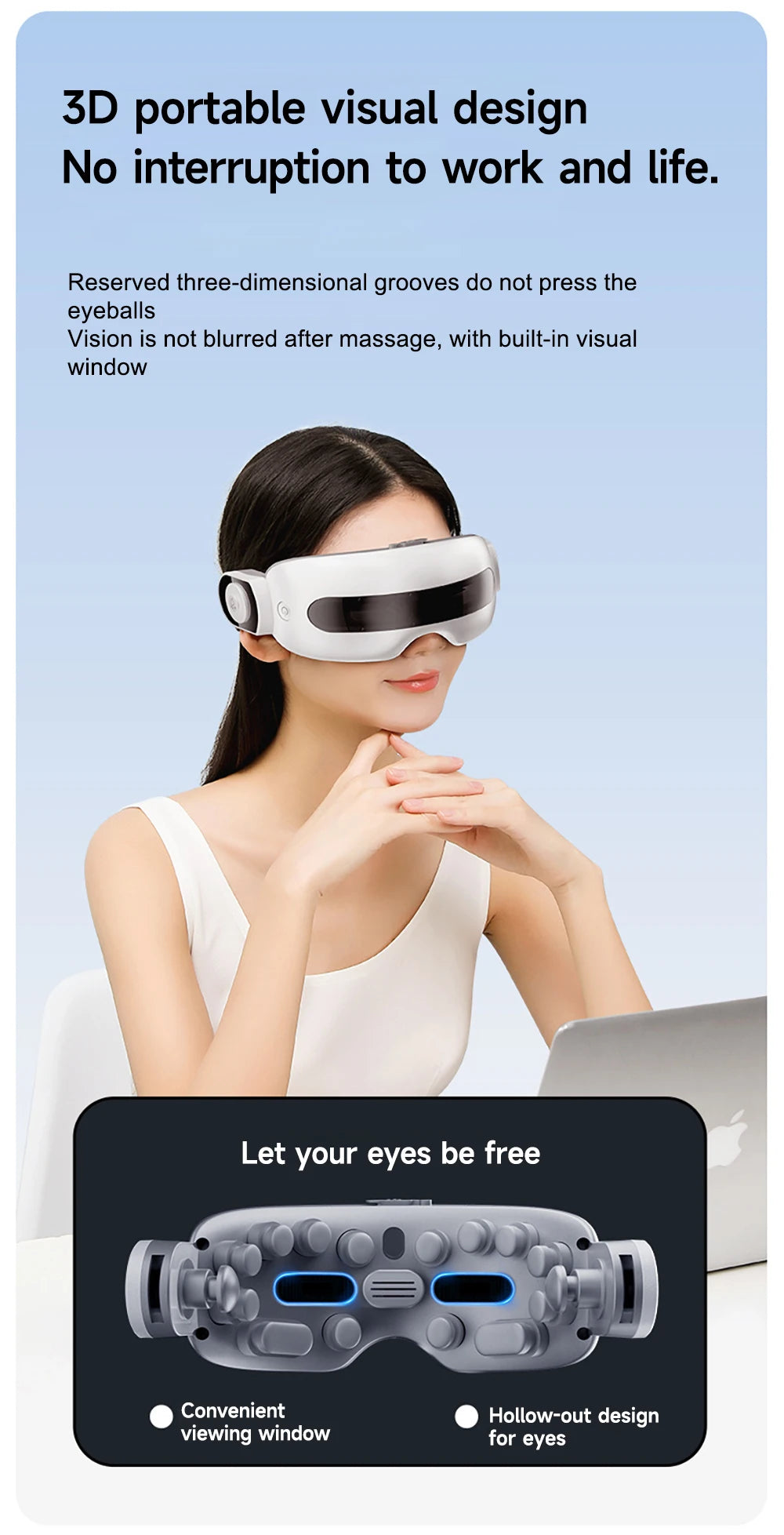 Smart Steam Eye Massager for Fatigue and Dry Eyes - 11