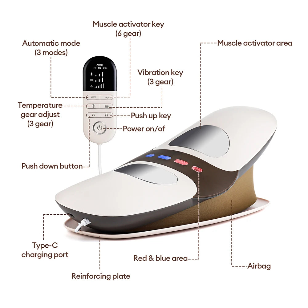 Electric Lumbar Traction Massager for Back Pain Relief - 24