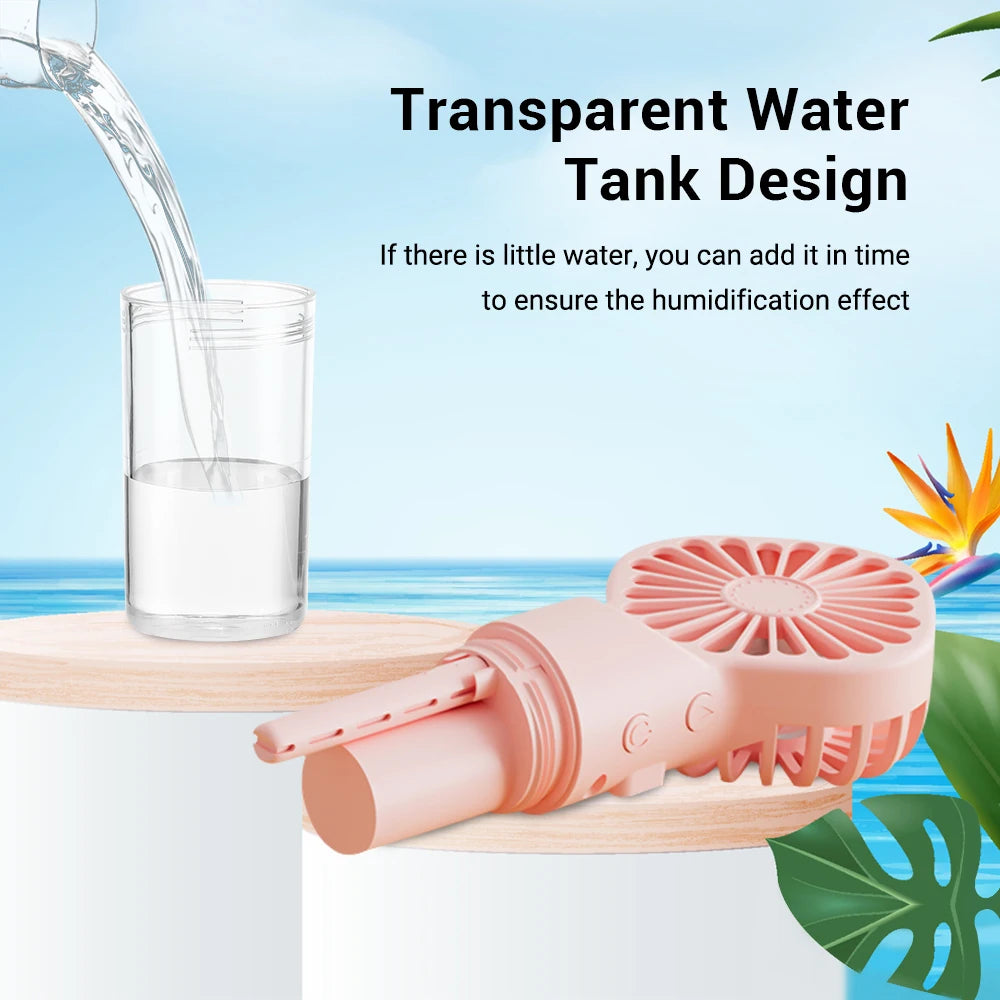 Portable Handheld Mist Fan with Humidifier - 4