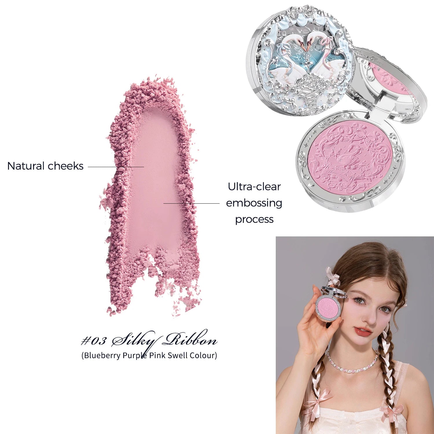 Long-Lasting Matte Powder Blush for Natural Cheek Color - 17