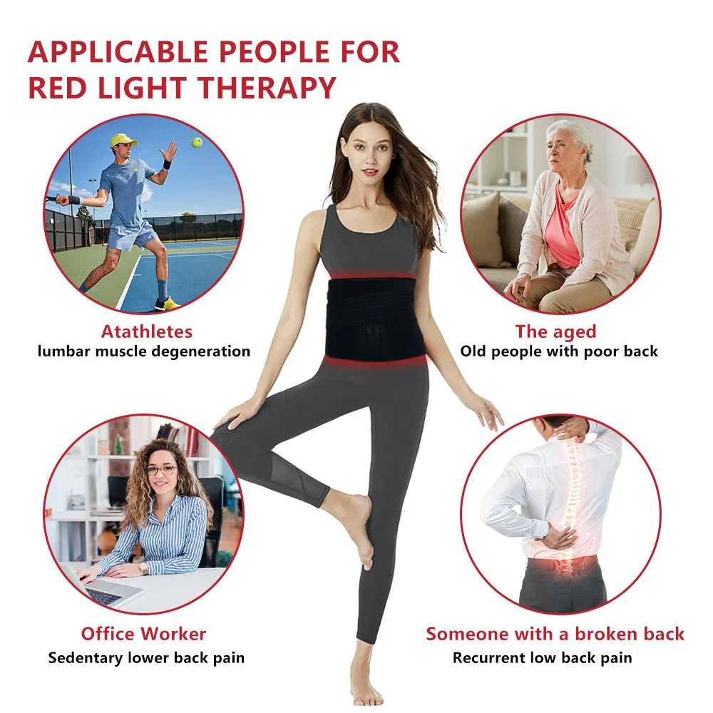 Wearable LED Red & Infrared Light Therapy Belt for Pain Relief - 2