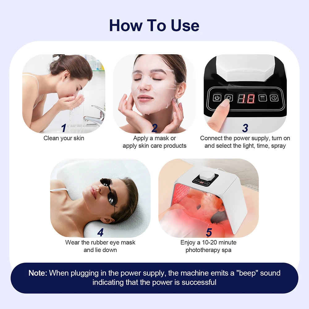 7-Color LED Photon Skin Therapy & Nano Hydration Machine - 17