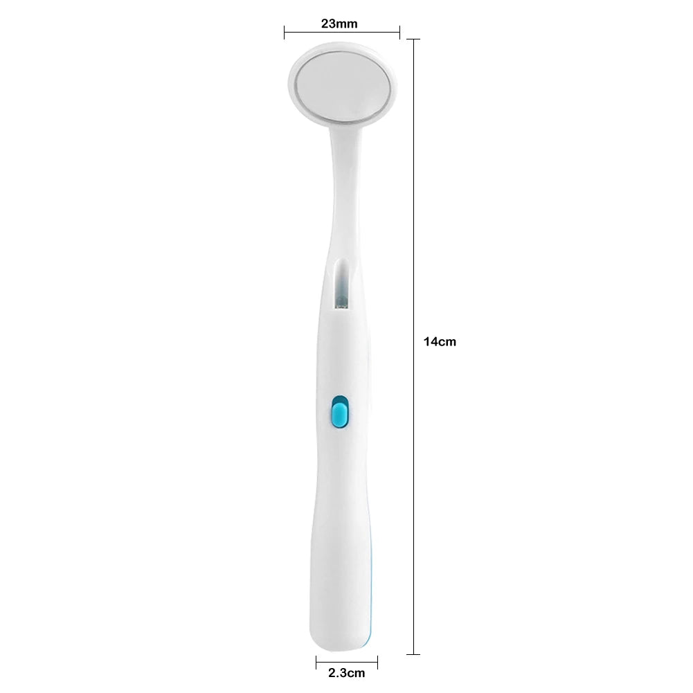 LED Illuminated Oral Dental Inspection Mirror for Teeth Cleaning - 6