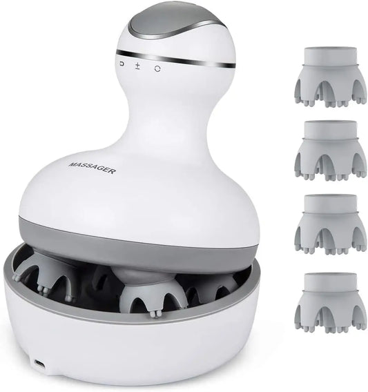 Electric Cordless Scalp Massager for Stress Relief and Hair Growth