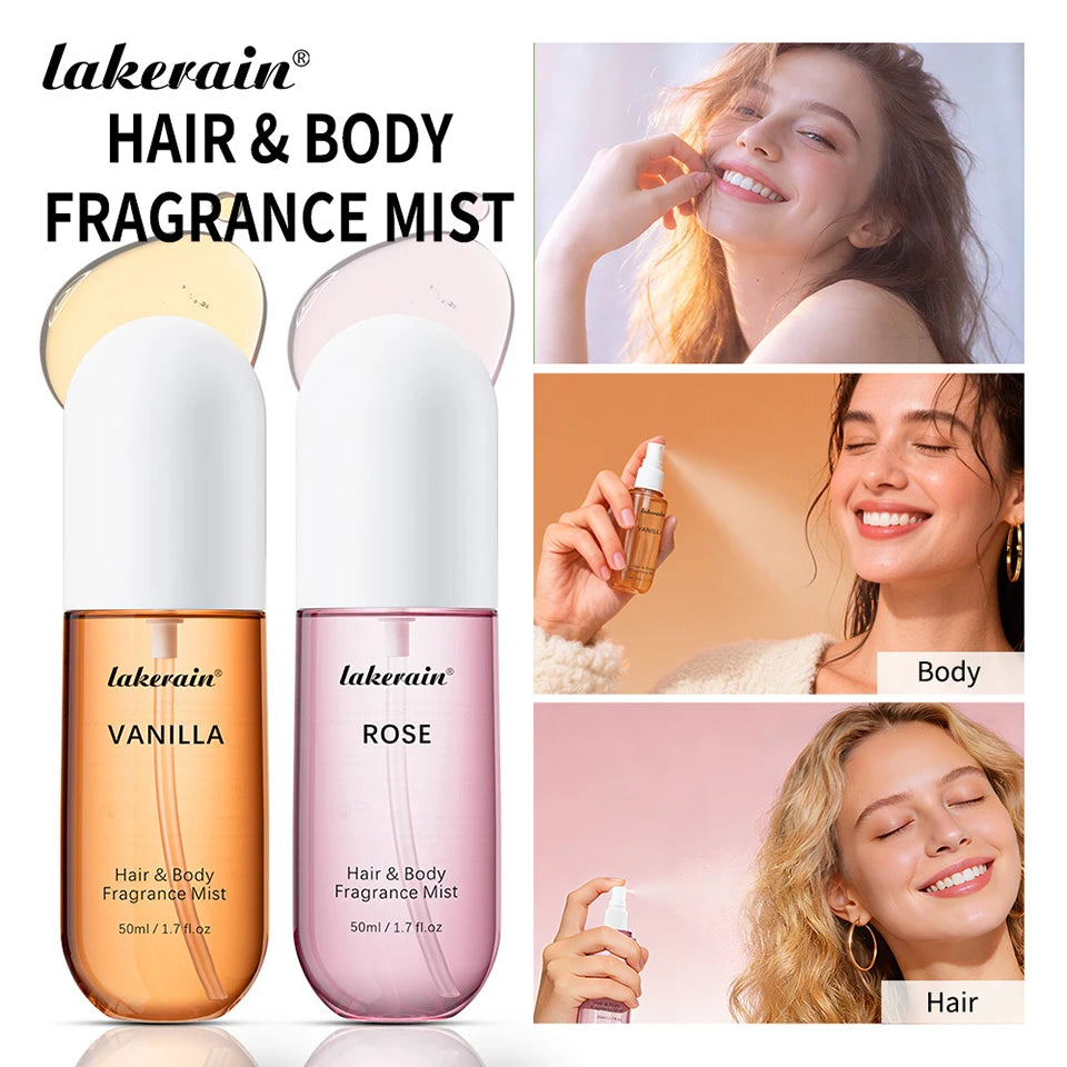 Long-Lasting Vanilla and Rose Hair and Body Fragrance Mist - 7
