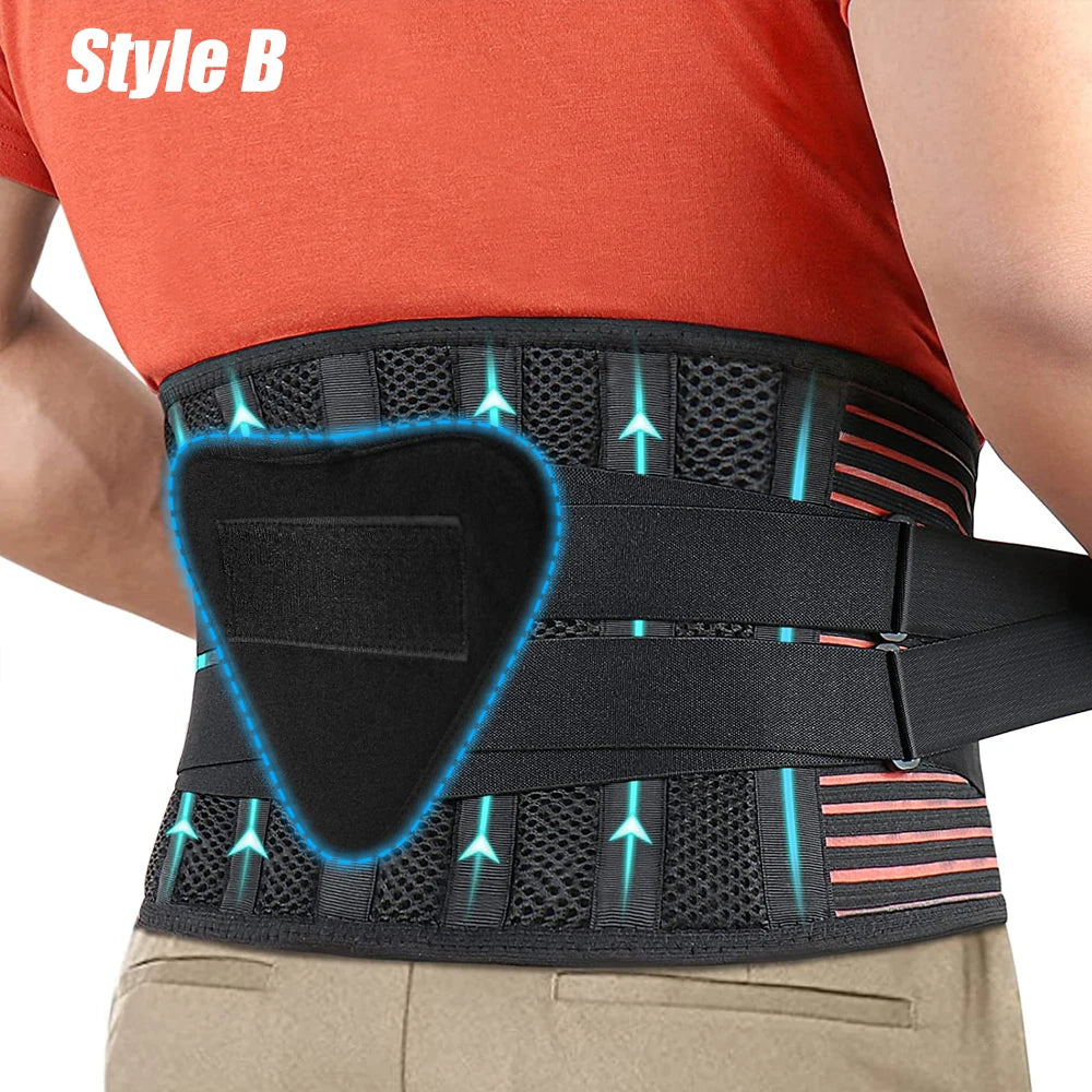 Adjustable Lumbar Support Belt for Lower Back Pain Relief - 22