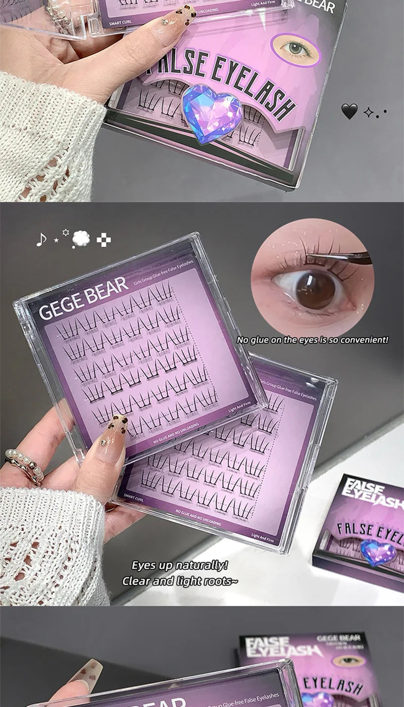 Glue-Free K-Pop Style DIY False Eyelashes - 9