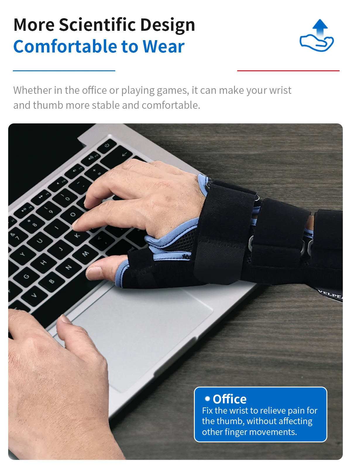 Adjustable Wrist and Thumb Brace for Pain Relief and Recovery - 11