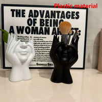 Artistic Face Makeup Brush Organizer and Desk Vase