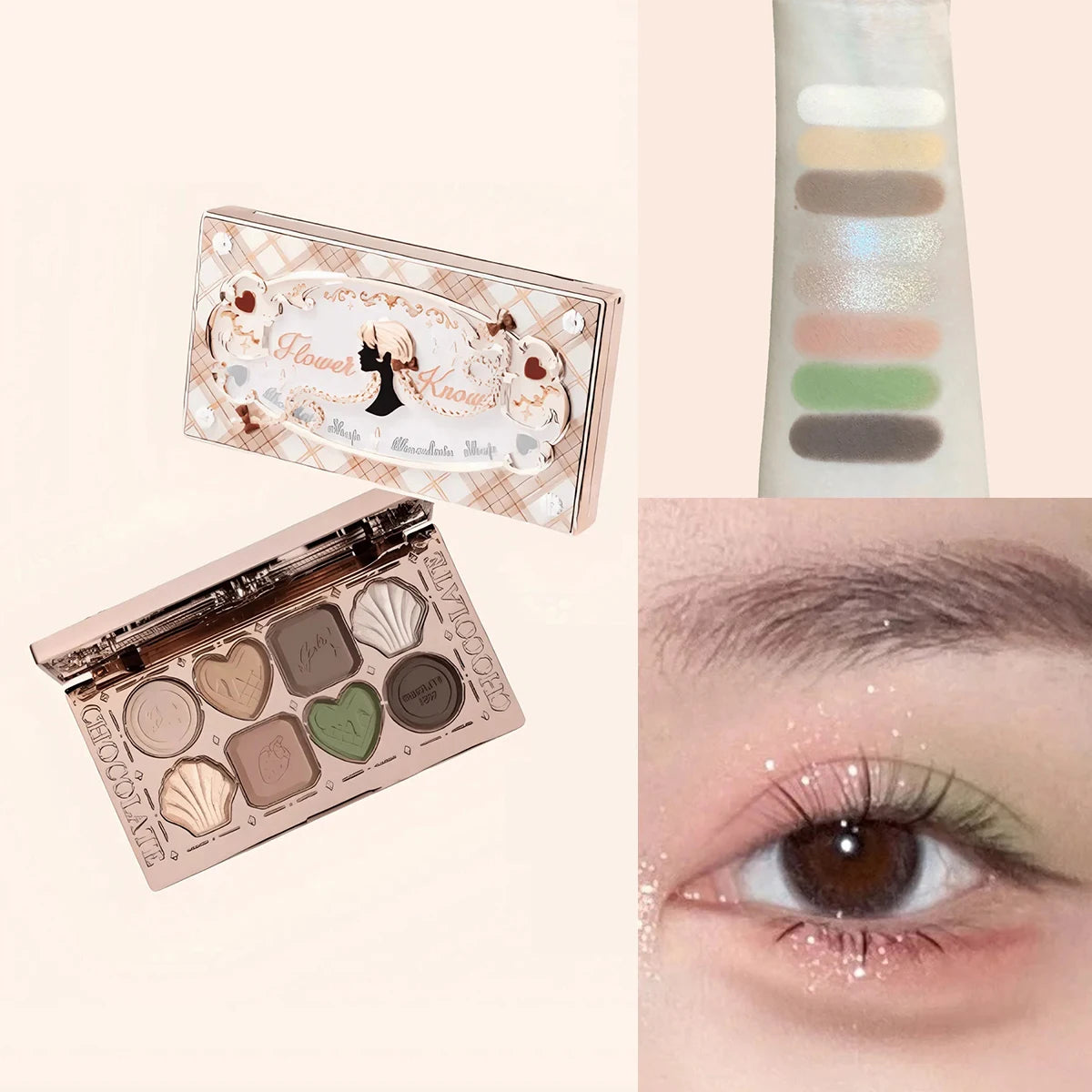 Bunny Garden Eyeshadow and Blush Makeup Palette - 34