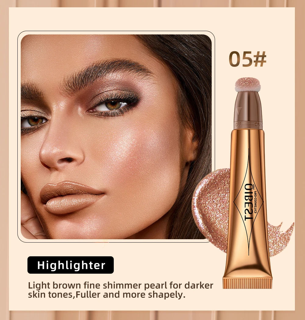 Liquid Contour, Blush and Highlighter Wand with Cushion Applicator - 16