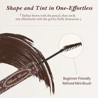 Dual-Ended Waterproof Brow Pencil and Tinted Gel Set