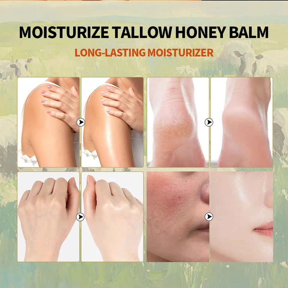 Moisturizing Beef Tallow Honey Balm for Dry Skin - 9