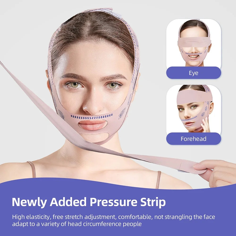 Reusable V-Line Face Slimming and Chin Lifting Strap - 23