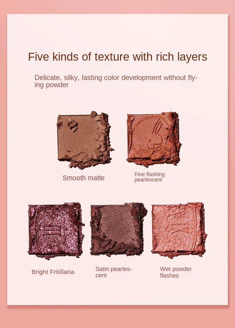 9-Color Waterproof Eyeshadow Palette for Professional Looks - 10