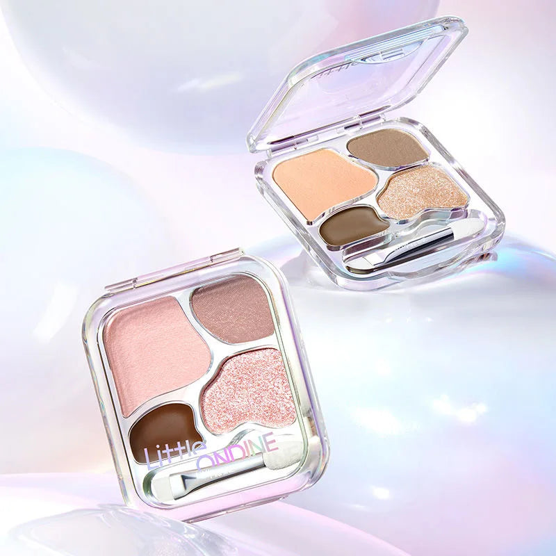 4-Color Long-Lasting Waterproof Eyeshadow Palette - 1