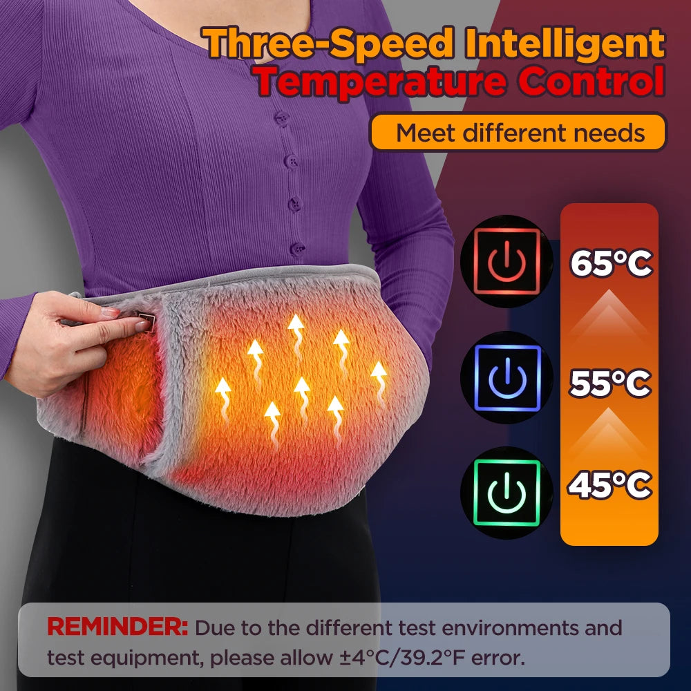 2-in-1 Electric Heated Abdomen and Hand Warming Belt - 2